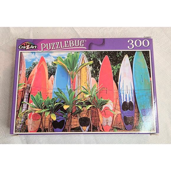 Set of 3 Complete 300 Piece Puzzles Flower Shop Surfboards Black Beauty Carousel - Picture 4 of 4